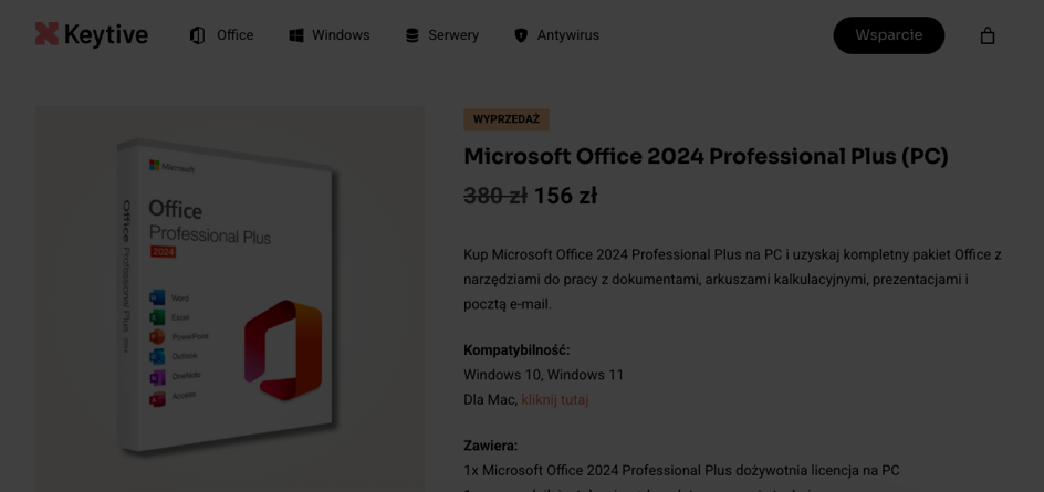 Keytive Office 2024 Professional Plus page